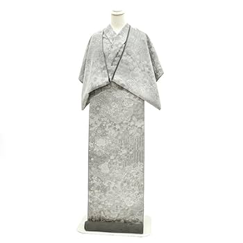 【単衣】山岡古都 辻が花 御召し 天目織 未使用 小紋 正絹 白 黒 1319 41ry+jHFbKL._UF350,350_QL80_.jpg